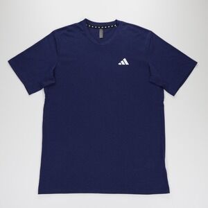 Adidas Men's Crew Neck Short Sleeve Feel Ready Training Tee Dark‎ Blue Size M